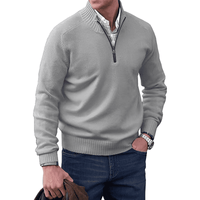 Men’s Quarter Zip Sweater in Classic Knitwear Style | Warm Winter Jumper