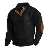 Men’s Stand Collar Quarter Zip Sweatshirt | Casual Knit Pullover for All Seasons