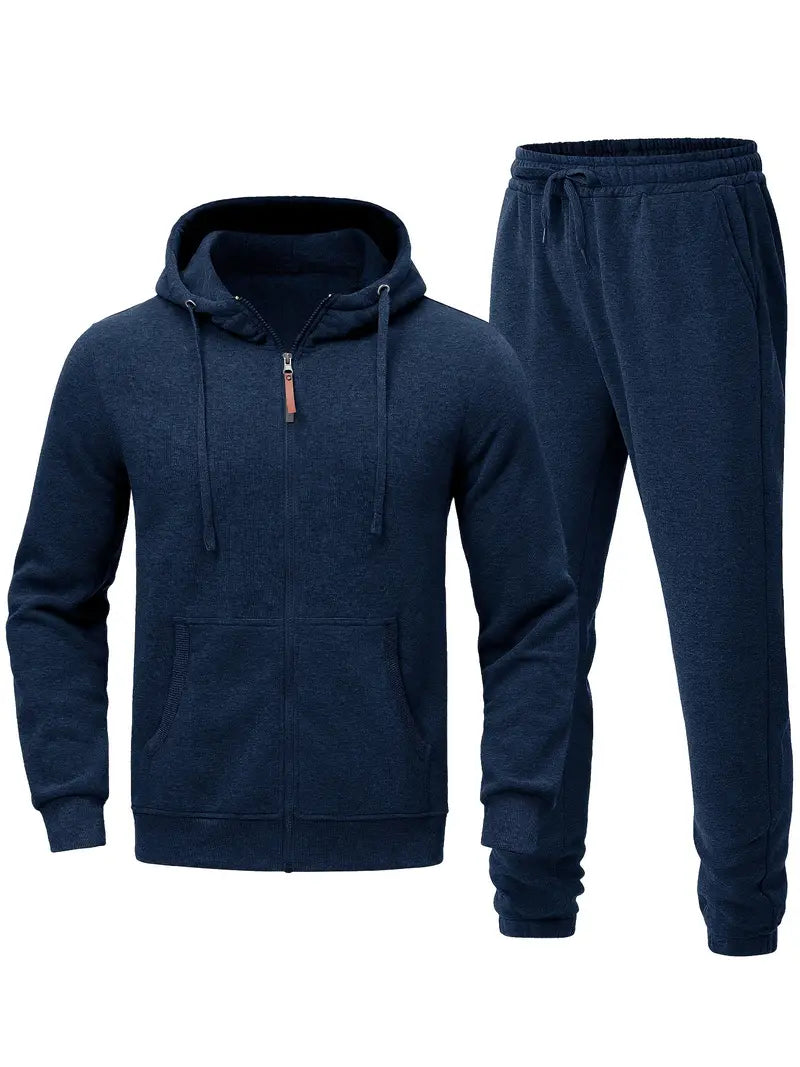 Men’s Tracksuit with Hoodie and Joggers | Casual Sportswear Set for Autumn Winter