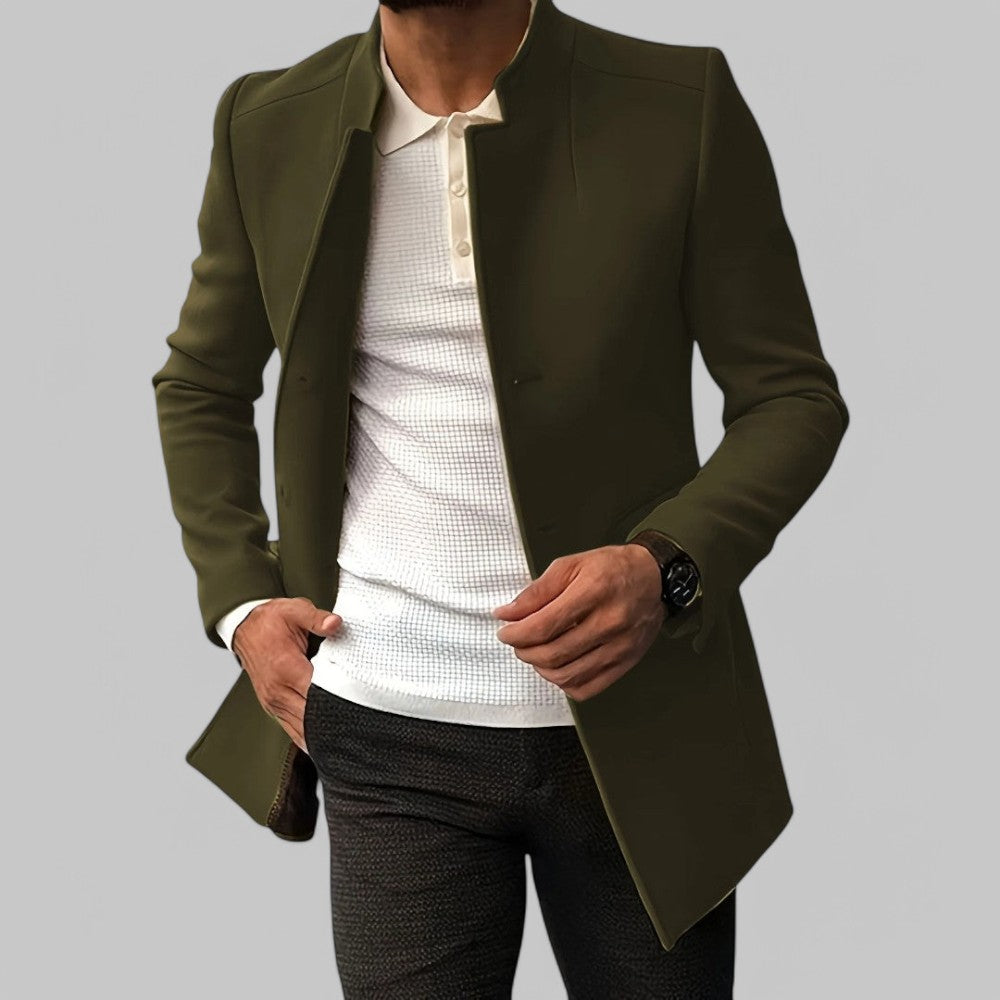 Men’s Autumn Overcoat | Smart-Casual Fit | Button-Up Front | Timeless Design | Lightweight Layer
