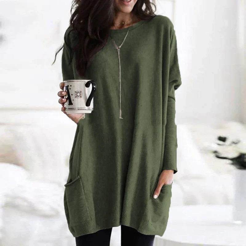 Women’s Long Sleeve Sweater Tunic | Casual Ladies Jumper for Everyday Wear