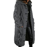 Women’s Chunky Knit Cardigan in Open Front Style | Cozy Long Sleeve Sweater