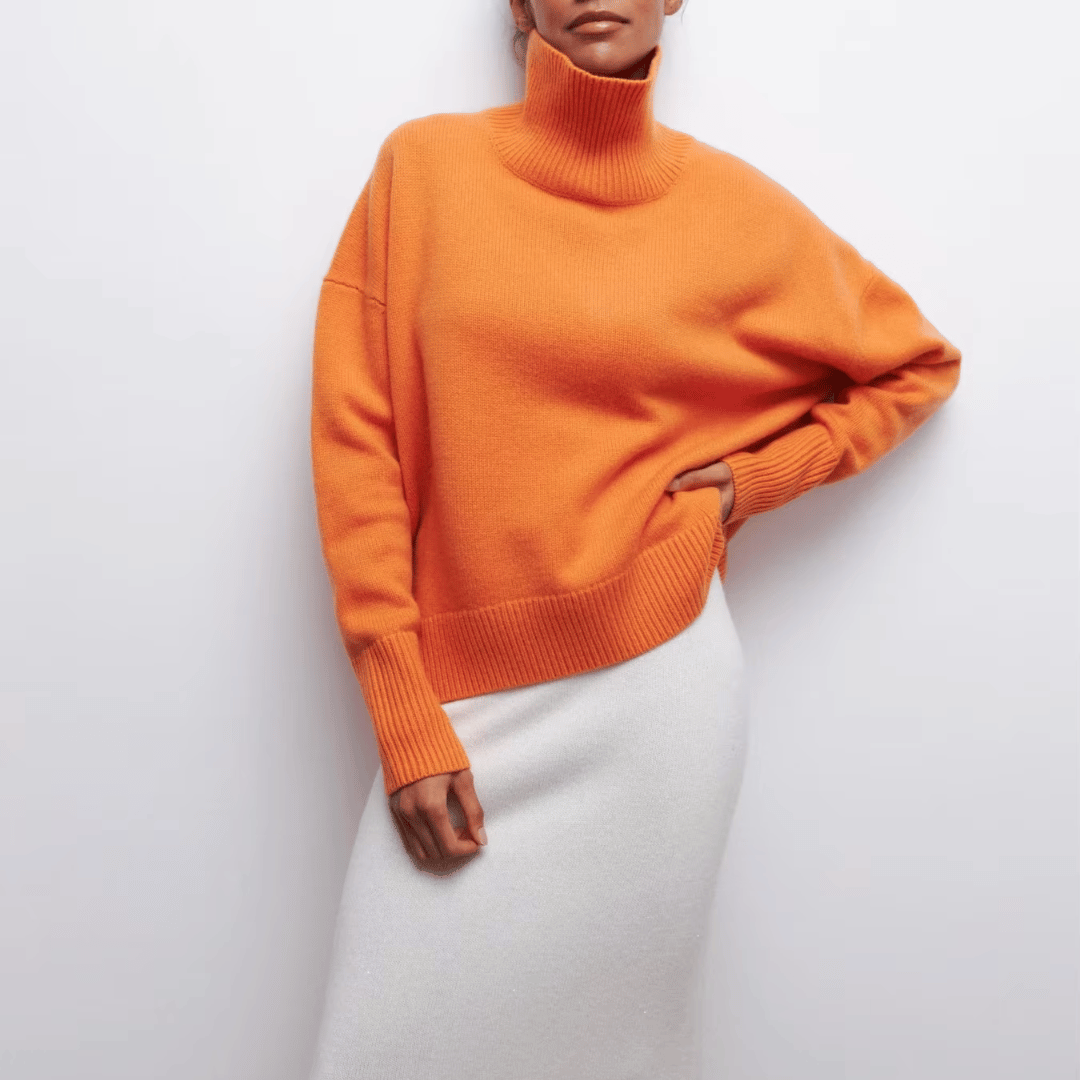 Women’s Turtleneck Jumper | Oversized Fit | Warm Winter Knit