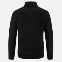 Men’s Zip-Up Knit Jacket | Ribbed Cuffs | Warm Autumn Layer | Smart Casual Knitwear