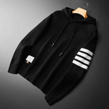Men’s Graphic Hoodie with Striped Detail | Modern Lightweight Sweater