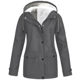 Women’s Waterproof Jacket | Fleece Lined | Hooded Design | Warm Rainproof Outerwear