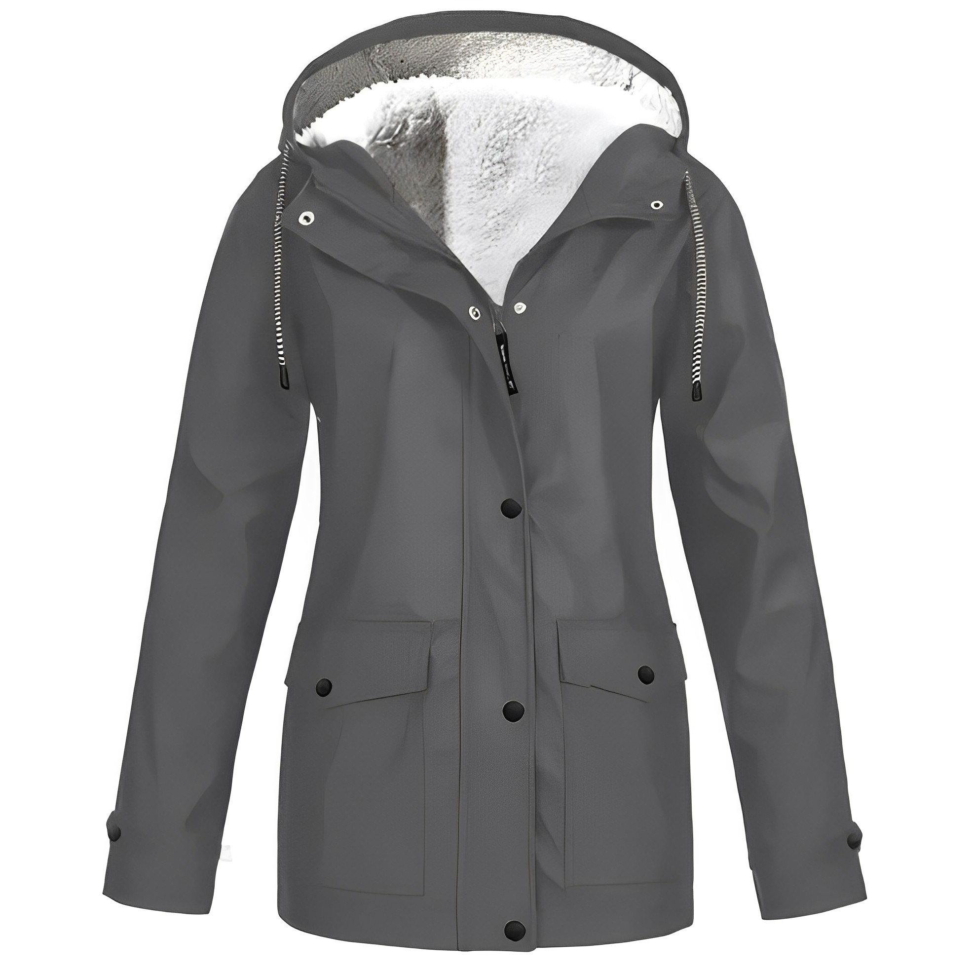 Women’s Waterproof Jacket | Fleece Lined | Hooded Design | Warm Rainproof Outerwear