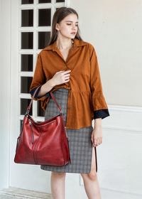 Valesse | Large Vegan Leather Shoulder Bag | Work & Everyday Use