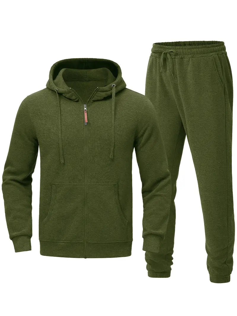 Men’s Tracksuit with Hoodie and Joggers | Casual Sportswear Set for Autumn Winter