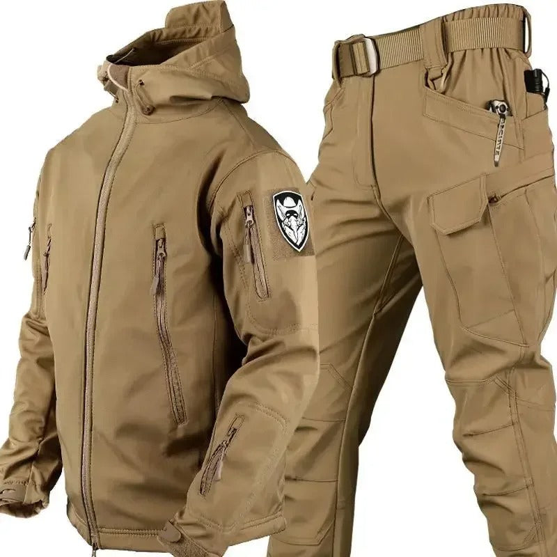 Men’s Winter Tracksuit with Coat and Pants | Warm Outdoor Cargo Set