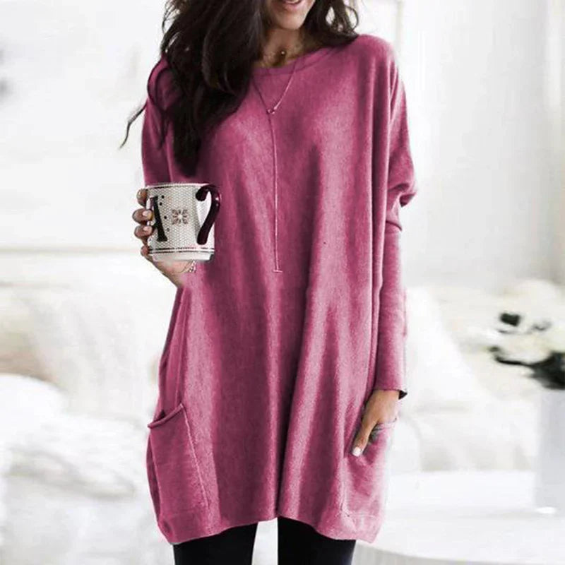 Women’s Long Sleeve Sweater Tunic | Casual Ladies Jumper for Everyday Wear