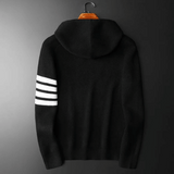 Men’s Graphic Hoodie with Striped Detail | Modern Lightweight Sweater