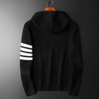 Men’s Graphic Hoodie with Striped Detail | Modern Lightweight Sweater