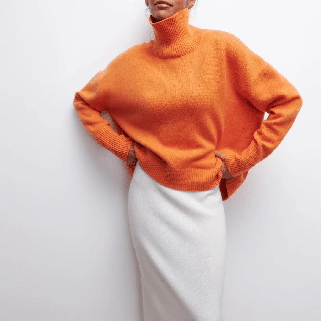 Women’s Turtleneck Jumper | Oversized Fit | Warm Winter Knit