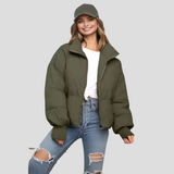 Women’s Puffer Jacket in Quilted Winter Style | Warm Winter Coat