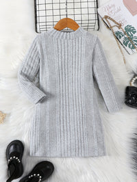 Girls’ Long Knit Sweater in Casual Winter Style | Warm Kids’ Jumper