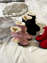 Women’s Winter Boots with Fleece Lining and Bow Detail | Warm Ladies Snow Boots