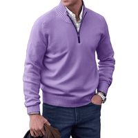 Men’s Quarter Zip Sweater in Classic Knitwear Style | Warm Winter Jumper