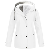 Women’s Waterproof Jacket | Fleece Lined | Hooded Design | Warm Rainproof Outerwear