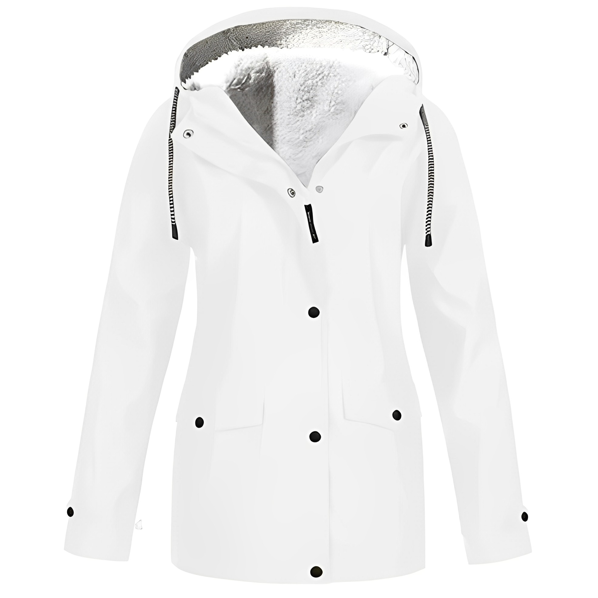 Women’s Waterproof Jacket | Fleece Lined | Hooded Design | Warm Rainproof Outerwear