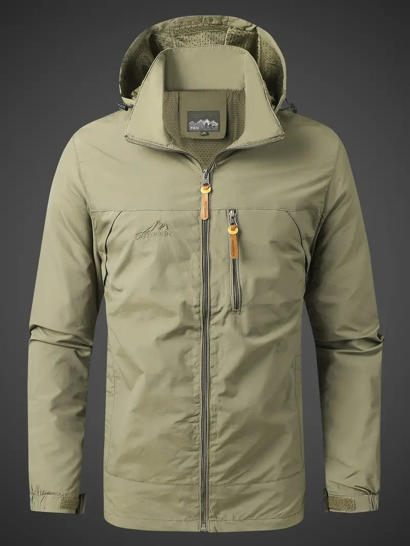 Men’s Waterproof Outdoor Jacket in Weatherproof Style | Lightweight Hiking Jacket