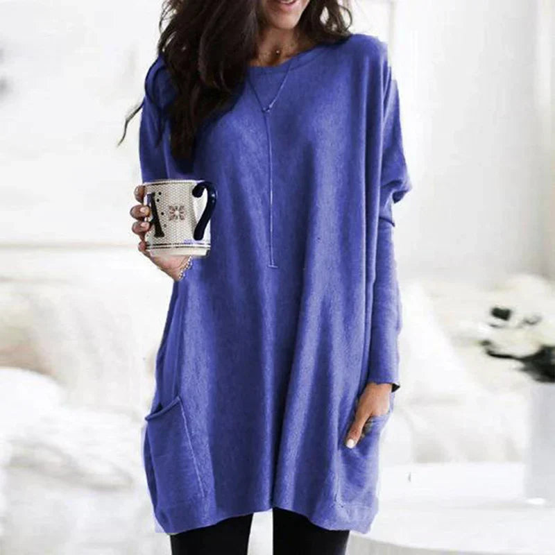 Women’s Long Sleeve Sweater Tunic | Casual Ladies Jumper for Everyday Wear