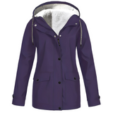 Women’s Waterproof Jacket | Fleece Lined | Hooded Design | Warm Rainproof Outerwear