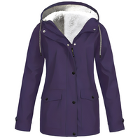 Women’s Waterproof Jacket | Fleece Lined | Hooded Design | Warm Rainproof Outerwear