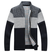 Men’s Zip Up Cardigan in Colour Block Knit | Stylish Casual Jumper