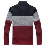 Men’s Zip Up Cardigan in Colour Block Knit | Stylish Casual Jumper