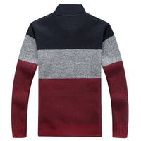 Men’s Zip Up Cardigan in Colour Block Knit | Stylish Casual Jumper