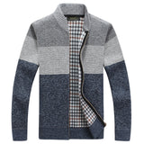 Men’s Zip Up Cardigan in Colour Block Knit | Stylish Casual Jumper