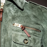 Men’s Suede Bomber Jacket in Vintage Style | Smart Casual Winter Coat