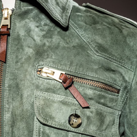 Men’s Suede Bomber Jacket in Vintage Style | Smart Casual Winter Coat