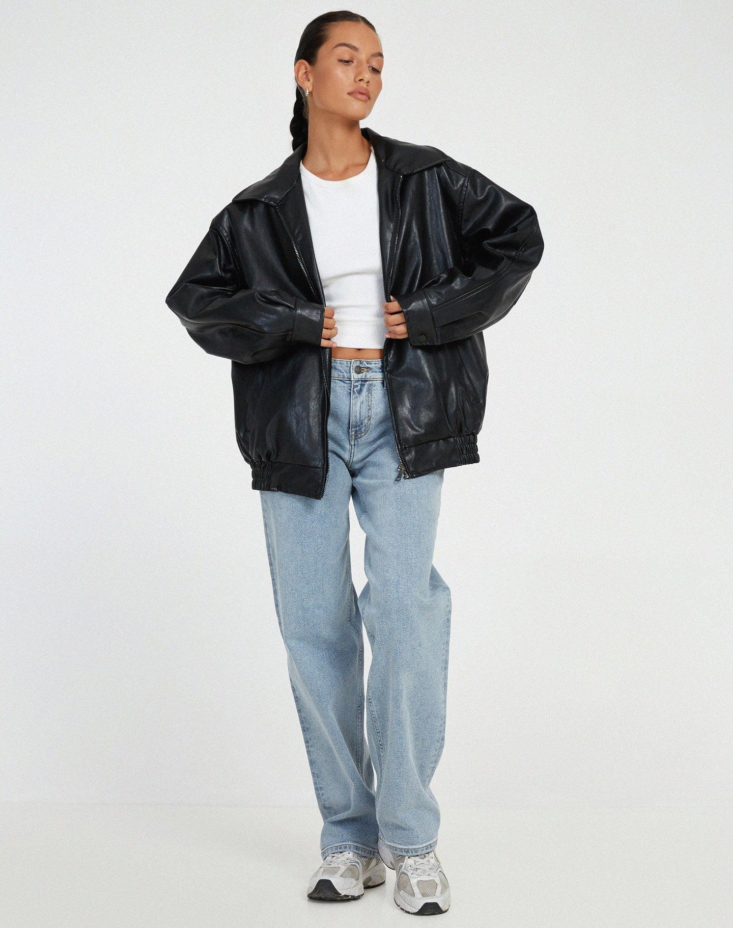 Women’s Leather Jacket | Oversized Fit | Lightweight Layer