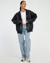 Women’s Leather Jacket | Oversized Fit | Lightweight Layer