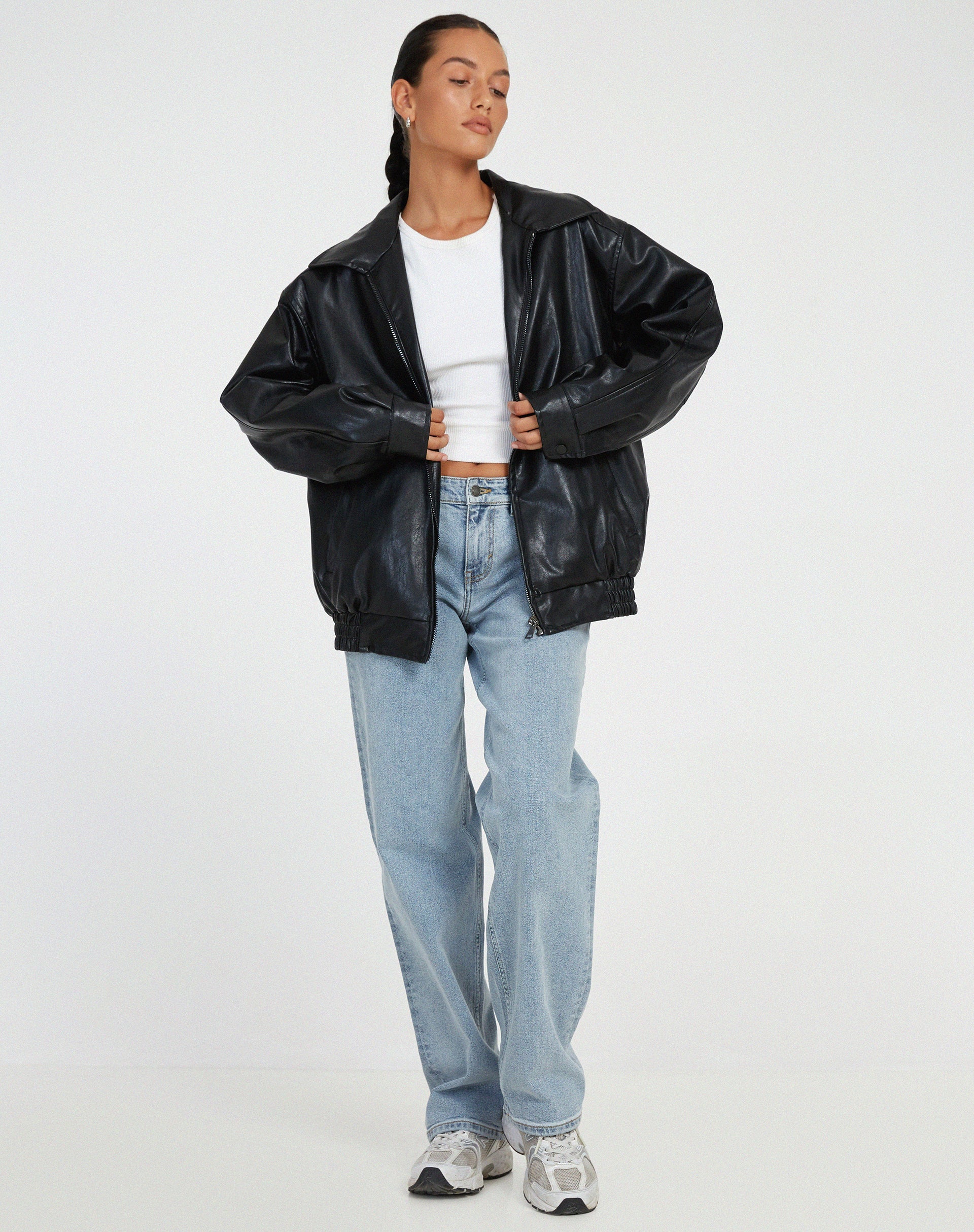 Women’s Leather Jacket | Oversized Fit | Lightweight Layer