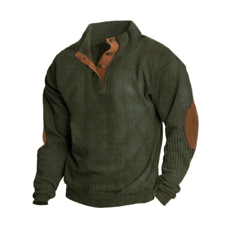 Men’s Stand Collar Quarter Zip Sweatshirt | Casual Knit Pullover for All Seasons