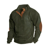 Men’s Stand Collar Quarter Zip Sweatshirt | Casual Knit Pullover for All Seasons
