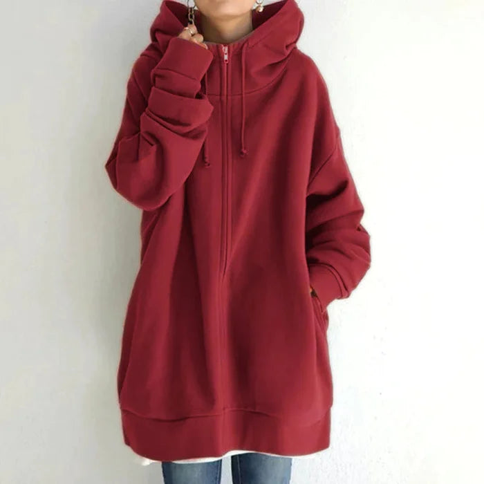 Women’s Long Hoodie with Hood | Casual Oversized Sweatshirt for Winter