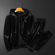Men’s Two-Piece Tracksuit Set with Hooded Jacket | Casual Sports Jogger Outfit