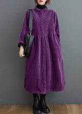 Women’s Corduroy Winter Coat in Long Overcoat Style | Warm Ladies Jacket for Autumn