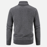 Men’s Zip-Up Knit Jacket | Ribbed Cuffs | Warm Autumn Layer | Smart Casual Knitwear