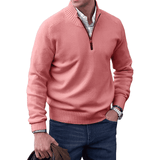 Men’s Quarter Zip Sweater in Classic Knitwear Style | Warm Winter Jumper