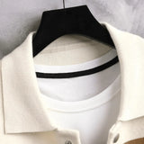 Men’s Polo Cardigan | Colour Block Knit | Casual Smart Layer