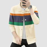 Men’s Polo Cardigan | Colour Block Knit | Casual Smart Layer