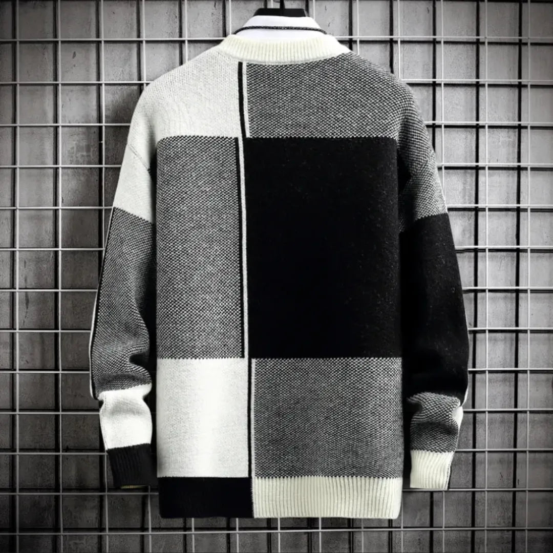 Colour Block Sweater | Modern Knitwear | Loose Fit