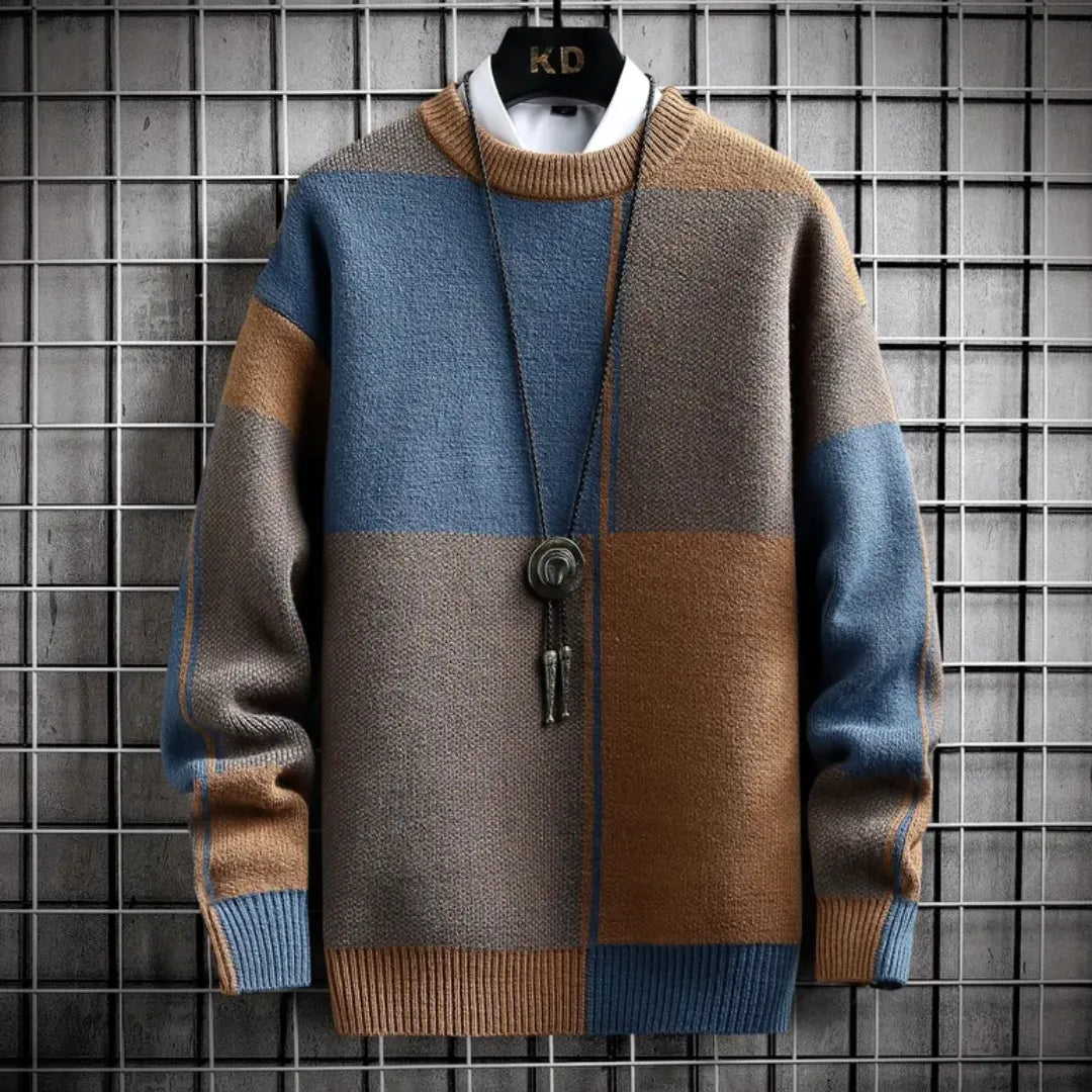 Colour Block Sweater | Modern Knitwear | Loose Fit