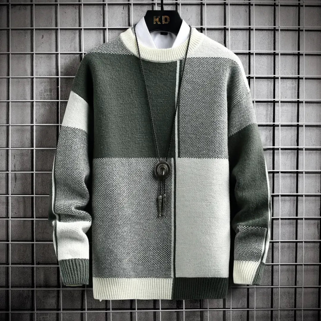 Colour Block Sweater | Modern Knitwear | Loose Fit