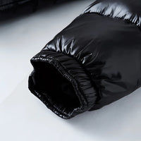 Men’s Glossy Hooded Puffer Jacket | Water-Repellent | Winter Insulated Coat